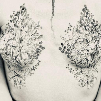 Réalisation d’un body painting pour la chorégraphe et photographe Karine Saporta
