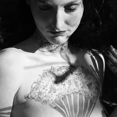 Réalisation d’un body painting pour la chorégraphe et photographe Karine Saporta
